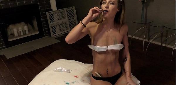  Avery Moon Unleashed Goes Wild And Crazy Giving Blowjobs To Huge Popsicles